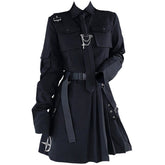 Dark Gothic Exposed Waist Skirt Suit