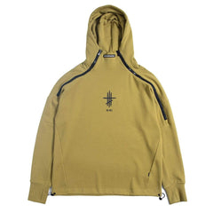 Functional Double Zipper Turtleneck Hoodie