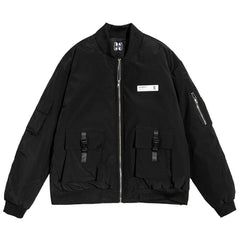 Functional Labeling Bomber Jacket
