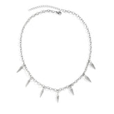 Gothic Fringed Rivets Necklace