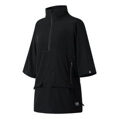 High Zipper Half Sleeve Tee