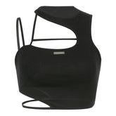 Irregular Hollow Slim Tee