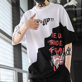 Men's fashion streamer contrast Tee