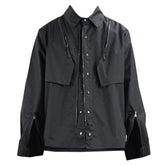 Multi-shape Zipper Buttons Jacket