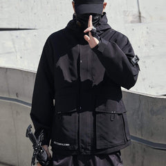 Ninja Dark Multi Pockets Cargo Jacket