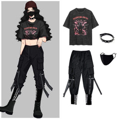 "Pain" Retro Washed Oversized Tee