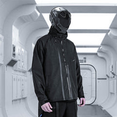 Rainproof Techwear Zippered Multi Pockets Windbreaker Jacket
