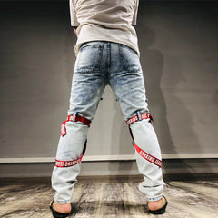 Slim Ripped Motorcycle Pants