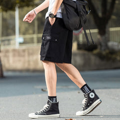 Streetwear men's multi-pocket shorts