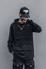 Long Sleeve Techwear Chest Pocket Hoodie