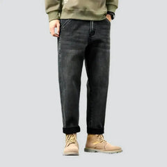 Whiskered baggy jeans for men