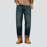 Whiskered fashion jeans for men