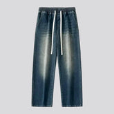 Whiskered men's stonewashed jeans