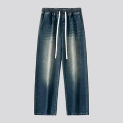 Whiskered men's stonewashed jeans