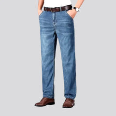 Whiskered men's straight jeans