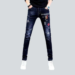 Whiskered men's street jeans