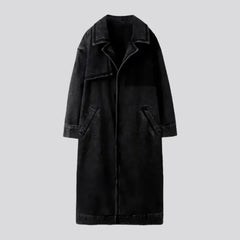 Winter v-neck jean coat for ladies