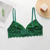 Wire Free Soft Green Lace Bralette