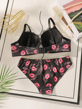 Women Printed Patchwork Lace Sexy lingerie