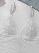 Women White Leaf Lace lingerie