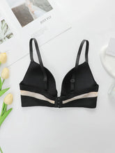 Women's Insert Strip Splicing Sexy Deep V Bra