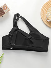 Women's sexy diagonal cross shoulder strap vest Bra