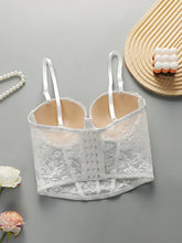Women's sexy embroidered fishbone lace Bra