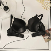 Womens Black Glitter Push Up Bra