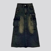 Y2k denim skirt for women