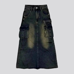 Y2k denim skirt for women