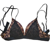 Set Intimo Leopardo Stiloso Schiena Bella Senza Ferretto Push Up Reggiseno Minimizza Aspetto Seno Pieno Confort