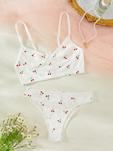 Young Girls Printed Homewear Night Cute Stretch Top And Panty Underwear