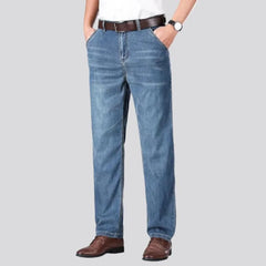 Whiskered men's straight jeans