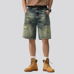 Vintage loose men's jean shorts