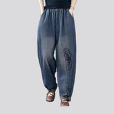 Adjustable hem boho women's jean joggers