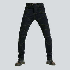 Casual men's biker denim pants