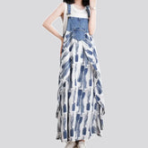 Artistic maxi jeans dress