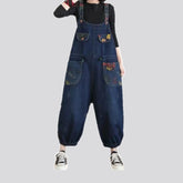 Artistic style women's jeans bib