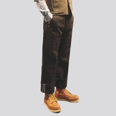 Selvedge black jeans for men