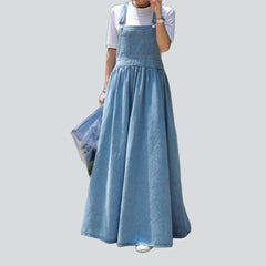 Bell-shaped light denim dress