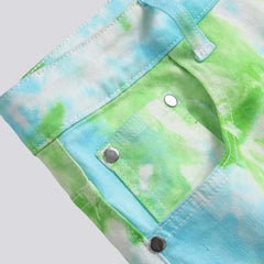 Tie-die y2k men's skinny jeans