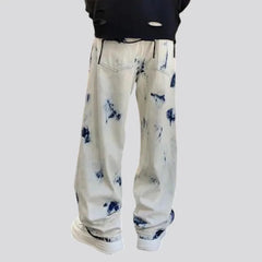 Boho mid-waist men's jeans