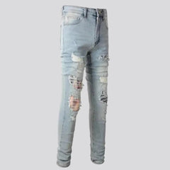 Distressed skinny jeans for men