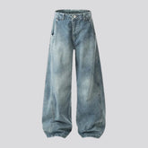 Baggy faded style men's jeans