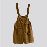 Baggy fit cargo pockets women's denim overall