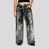 Baggy fit stylish denim pants for men