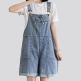Baggy fit stylish women's denim overall