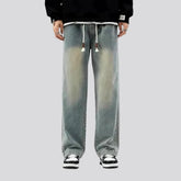 Baggy leg stylish denim joggers for men