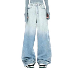 Baggy women's gradient jeans