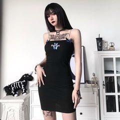Black Dress "Instahot" Cute Suspender Dress EE0861